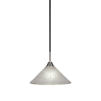 Averyon Paramount Stem Hung Pendant Shown In Brushed Nickel Finish Glass
