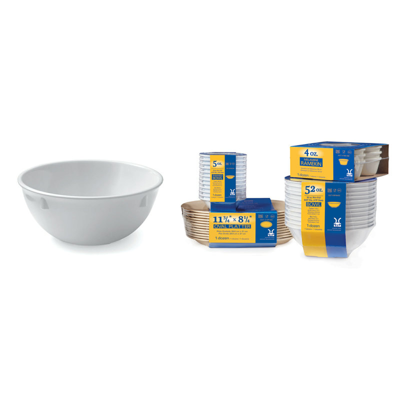 GET SP-DN-315-T Melamine Break-Resistant Cereal Bowl, 15 Ounce, White (Set of 12)