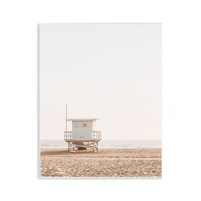 Plaque murale Minimalist Beach Hut Neutrals, design par Sissi et Seb