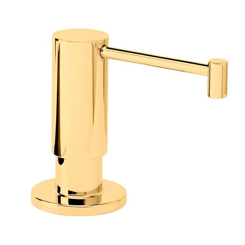 Contemporary Soap/Lotion Dispenser, Polished Brass