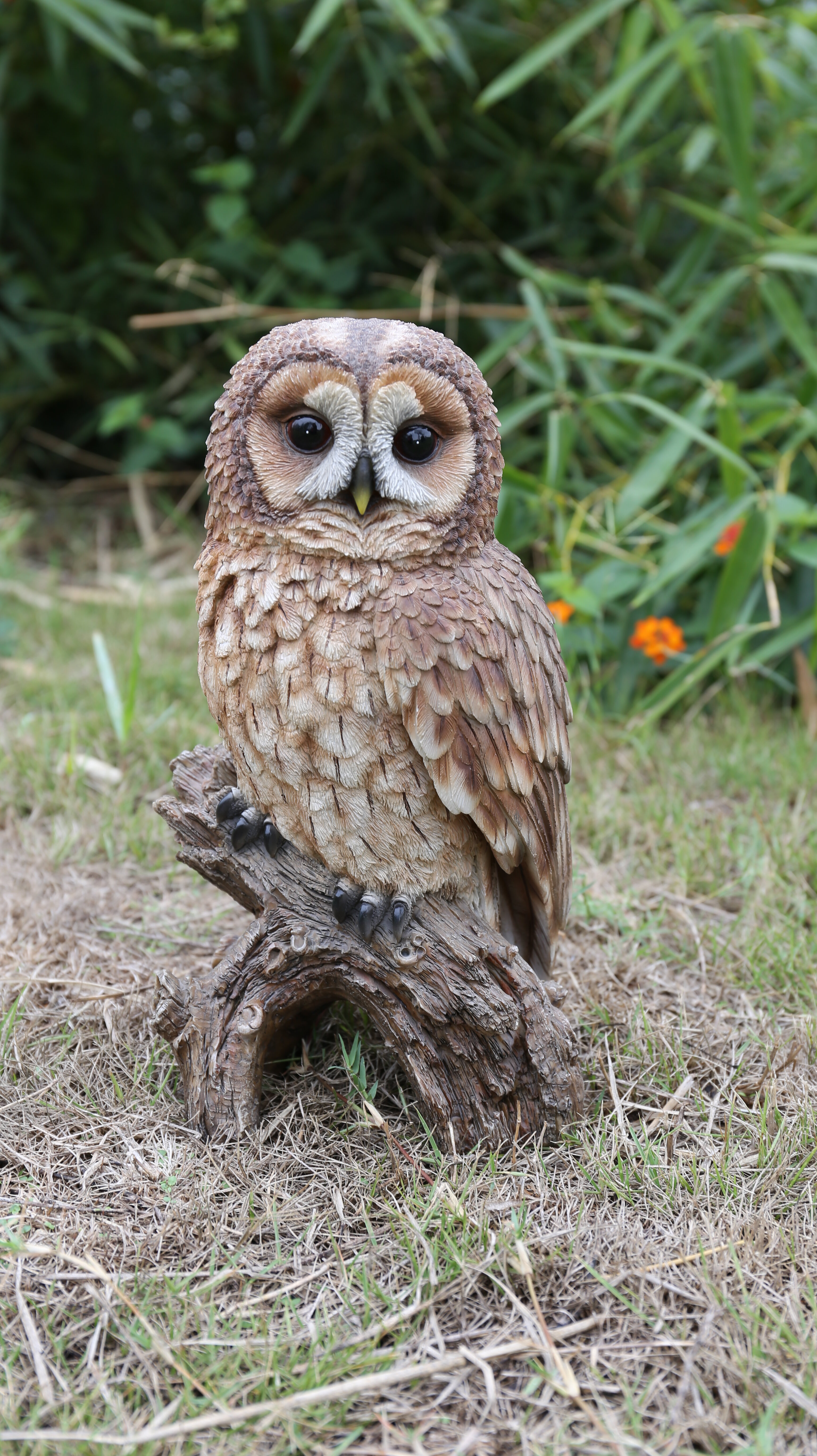 Owl on Stump Statue