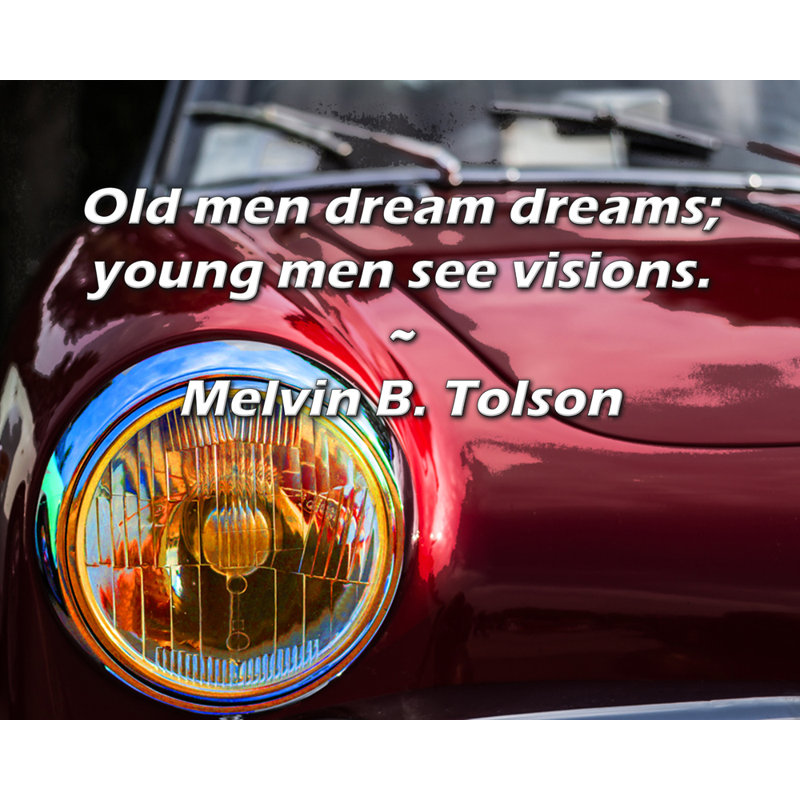 «Artsy Quote» par Melvin B. Tolson, toile tendue avec châssis, H 33 po x l 48 po