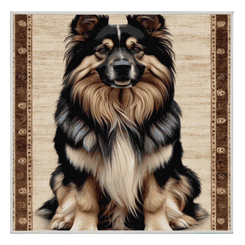  Tapis lavable de la collection South Ovcharka Dogs, Carré 4 pi