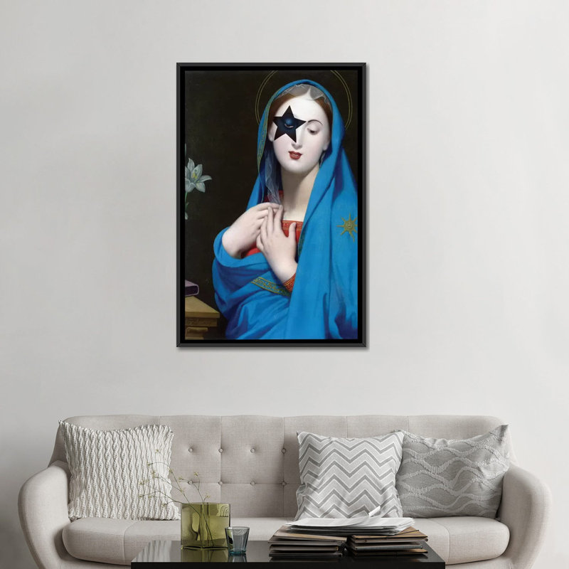 « the starchild », impression sur toile, Toile avec cadre noir, H 48 po x l 32 po x P 1,5 po