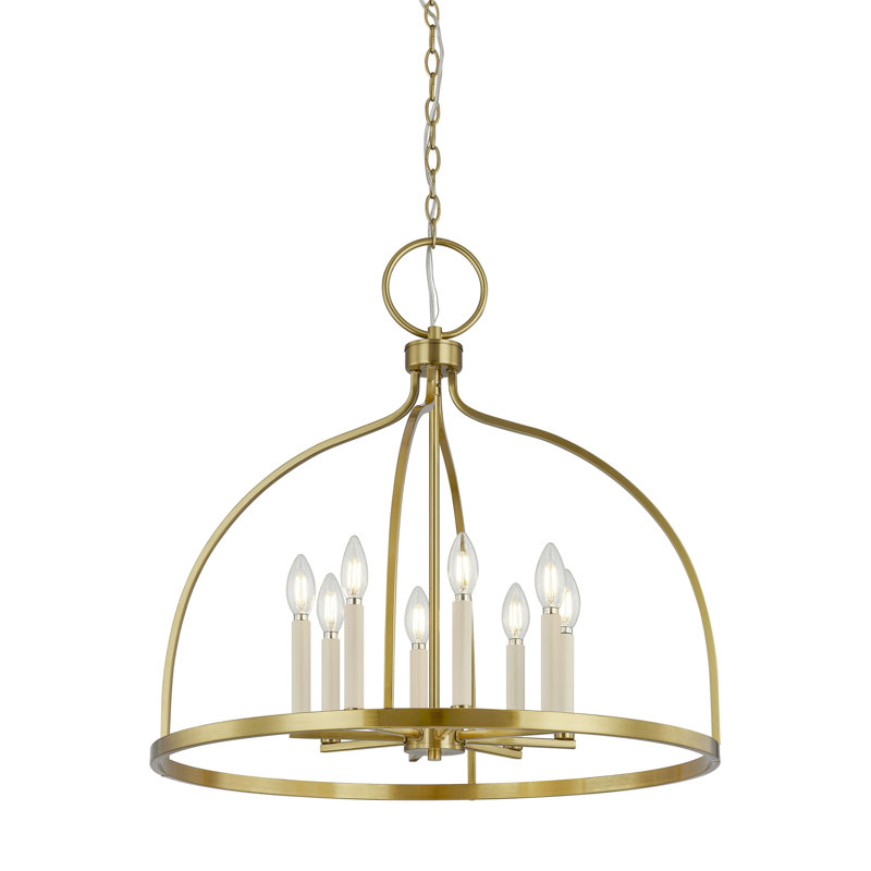 Lustre 8 lumières Jane, doré