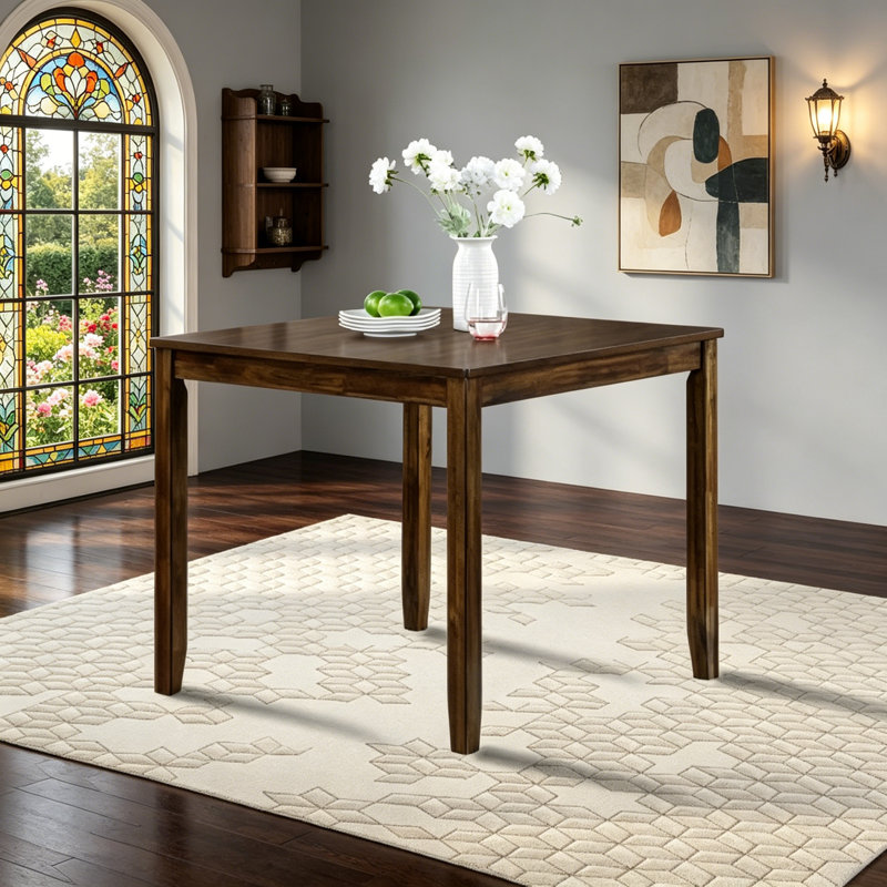 Table carrée en bois, Noyer