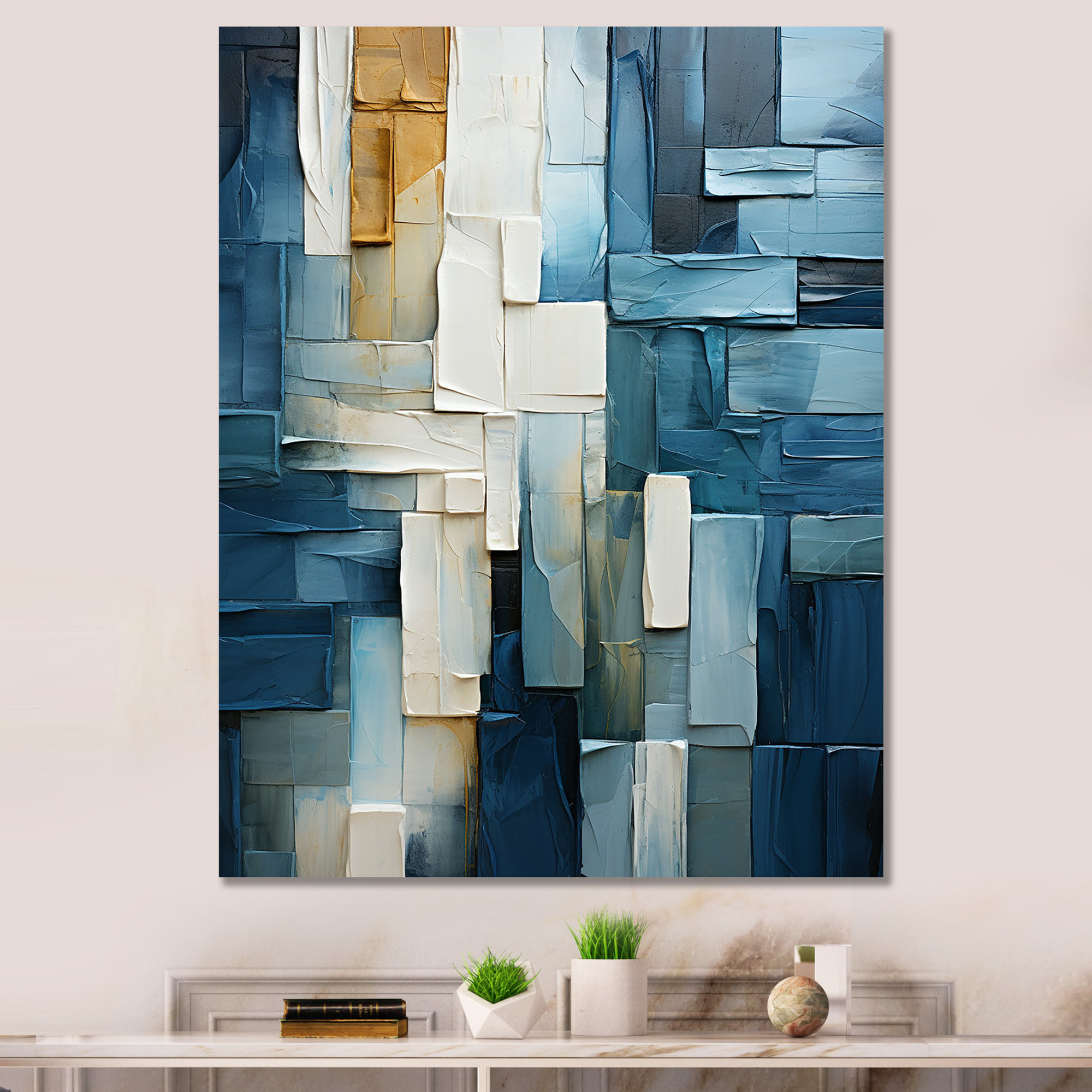Wrought Studio™ Abstract Geometric Square Fusion - Abstract Wall Art ...