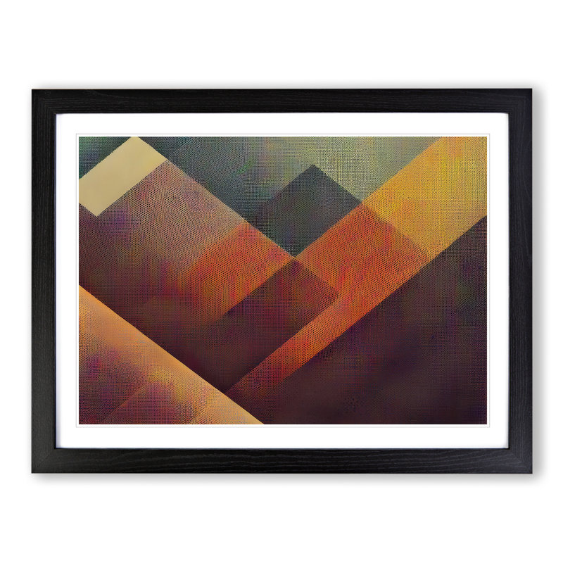 Halftone Vol.4 Abstract - Single Picture Frame Print, Black Framed, 34cm H x 46cm W x 2cm D