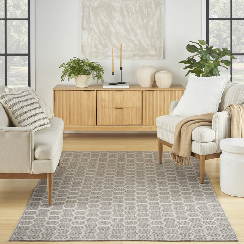 Kowtko Geometric Indoor/Outdoor Area Rug, Rectangle 8' x 10'