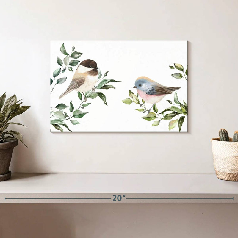 Ronce d'oiseaux sur des branches, H 8 po x l 12 po
