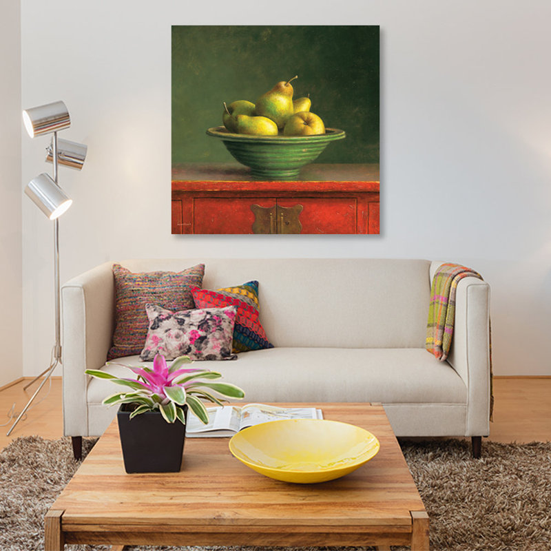 «Pears», reproduction sur toile, H 48 po x l 48 po x P 1,5 po, Toile tendue, Pas de tapis