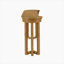 Ensemble de table de bar 4 pièces avec 3 tabourets de bar rembourrés en polyuréthane, table de petit-déjeuner avec 3 tabourets rembourrés Ensemble de table de salle à manger à hauteur de comptoir en bois massif pour le salon, la salle à manger. Naturel-409010642