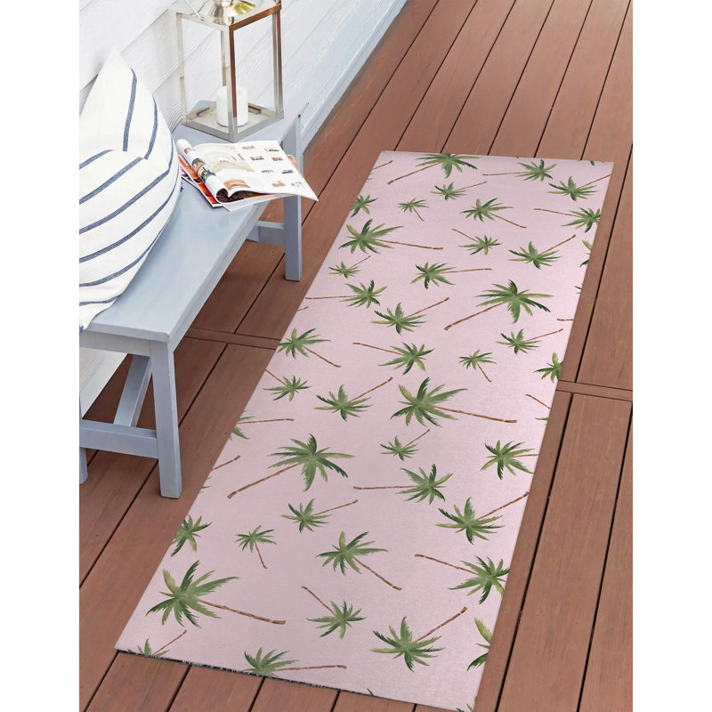 Tapis d'extérieur Summer Palms, Tapis de couloir 2 pi 6 po x 8 pi