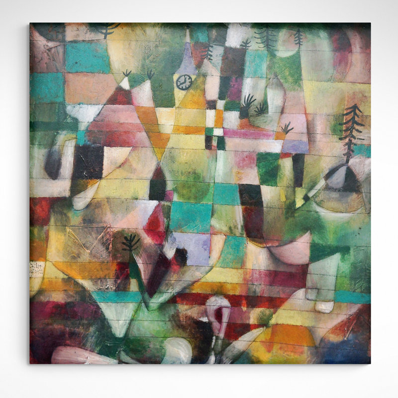 Landscape With The Yellow Church Tower by Paul Klee - Wrapped Canvas Print, 30cm H x 30cm W x 4cm D