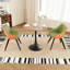 31.5 " Walnut Colour MDF Round Dining Table-1335690920-1334504903