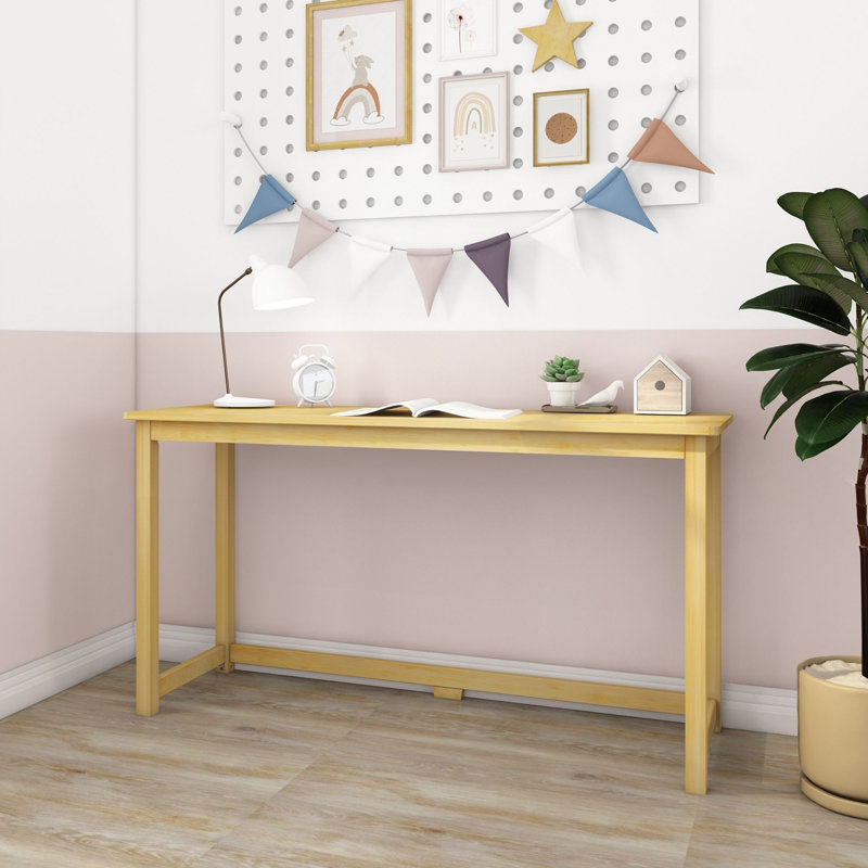 Essays Large Writing Desk, Natural, 29.75"H x 55.25"W x 19.75"D