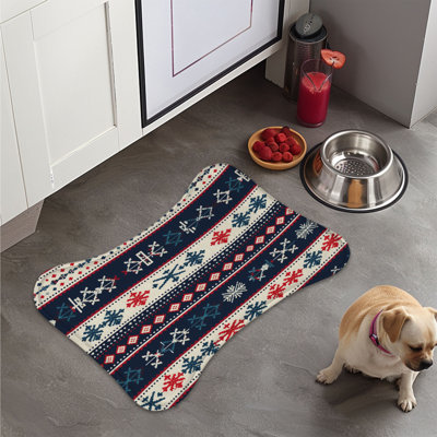 Tapis tricotés en forme d'os 1 pièce