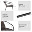 4 chaises de patio empilables en rotin 4 pièces-124769726