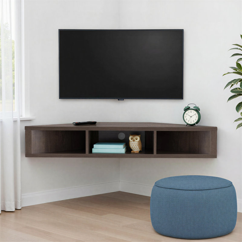 Babeth Wood TV Stand, Walnut Oak