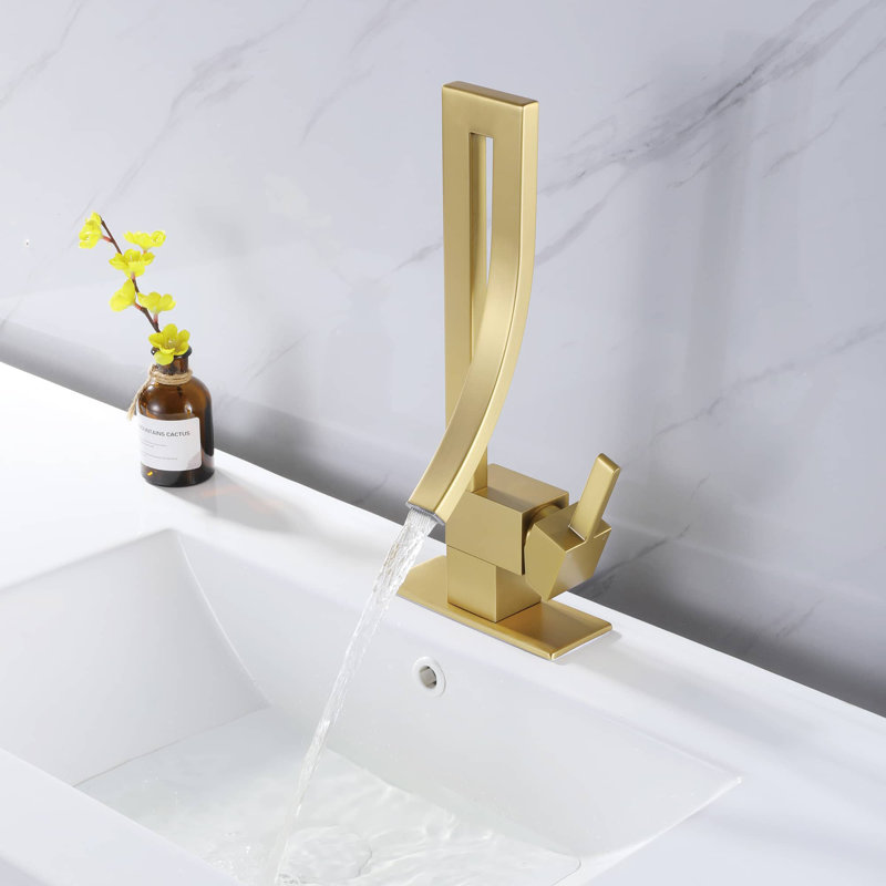 Single-handle Bathroom Faucet, Brushed Gold