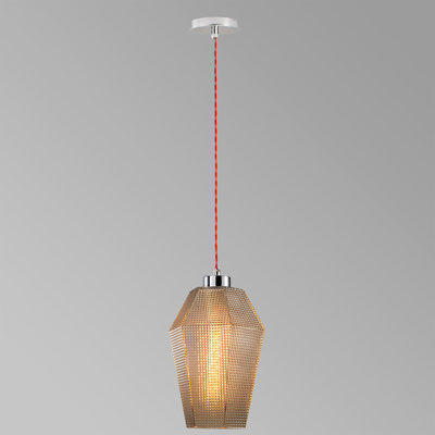 1 - Light Red/White Single Pendant