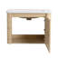 Meuble-lavabo mural avec lavabo en céramique blanche et tablettes de rangement-63127775