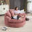 55 inch boneless oversized round sofa chair, soft upholstered single accent chair for living room bedroom apartment-1263632132