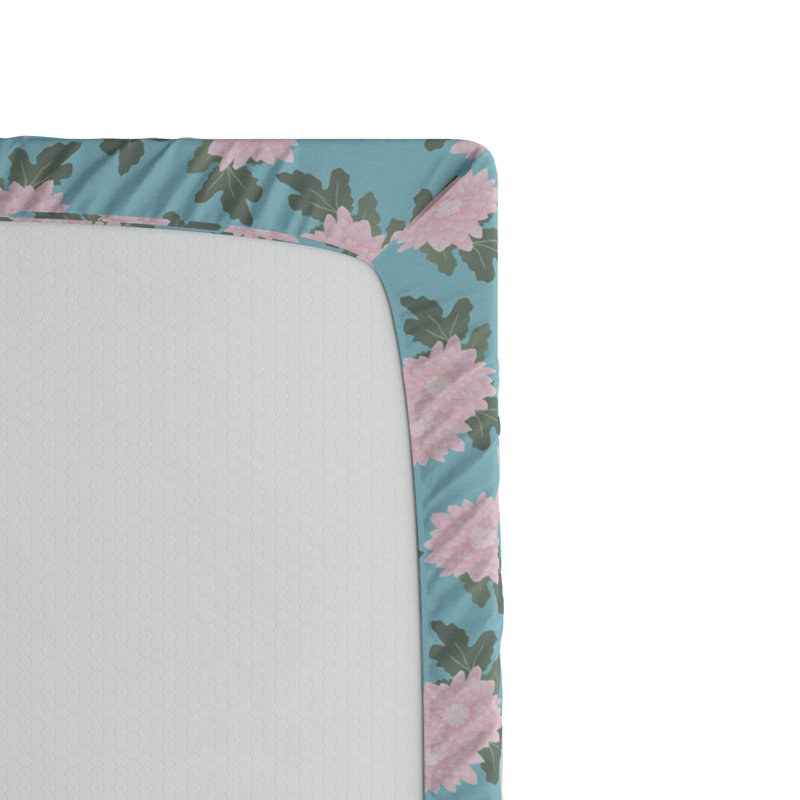 Microfiber Floral Fitted Sheet, Queen Fitted Sheet