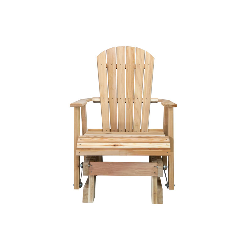 Pavillon de jardin d'extérieur 2 pi. Alajbegu Fauteuil oscillant en cèdre, fabrication Amish, Cèdre naturel (sans teinture)