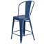 Commercial Grade Distressed Metal Indoor-Outdoor Counter Height Stool with Back-1728823598-1728823572