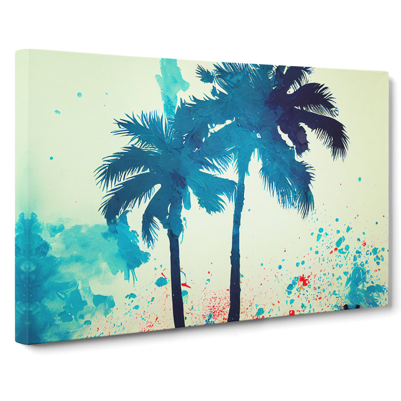 Palm Tree Splash Vol.5 Abstract - Wrapped Canvas, 35cm H x 50cm W x 3cm D