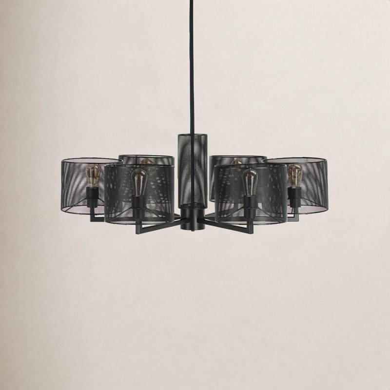 Meliora Iron 6-Light Chandelier, Noir