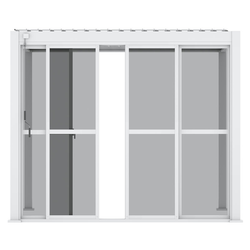 111 Outdoor PC Sliding Door (Pergola Accessory), White, 93" H x 109.8" W x 1.5" D