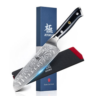 KYOKU 5-Knife Set with Block, 8” Chef Knife + 8” Bread Knife + 6.5” Boning  Knife + 5” Utility Knife + 3.5” Paring Knife – Premium Japanese Steel