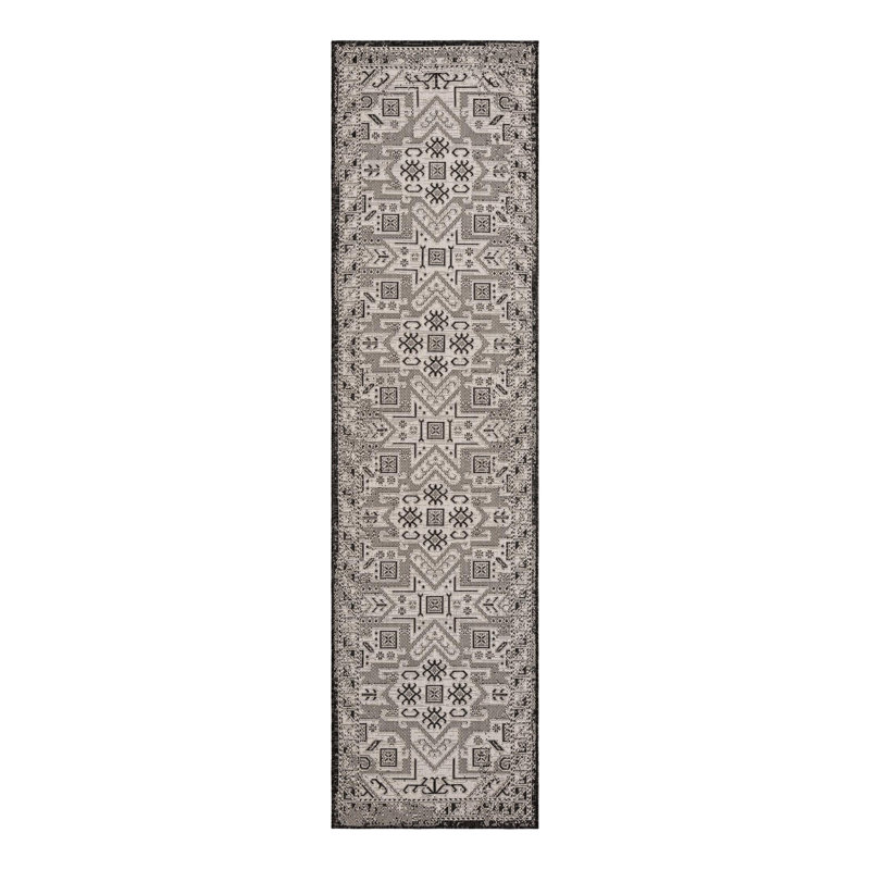 Tapis intérieur / extérieur bleu Alucard Southwestern, Tapis de couloir 2 pi 7 po x 10 pi