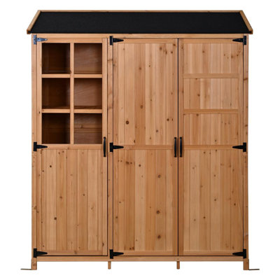 Large Patio Garden Shed with Waterproof Roof and Storage