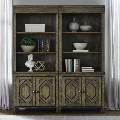  Gertraute 2 Piece Bunching Bookcase Set w/ Adjustable Shelves