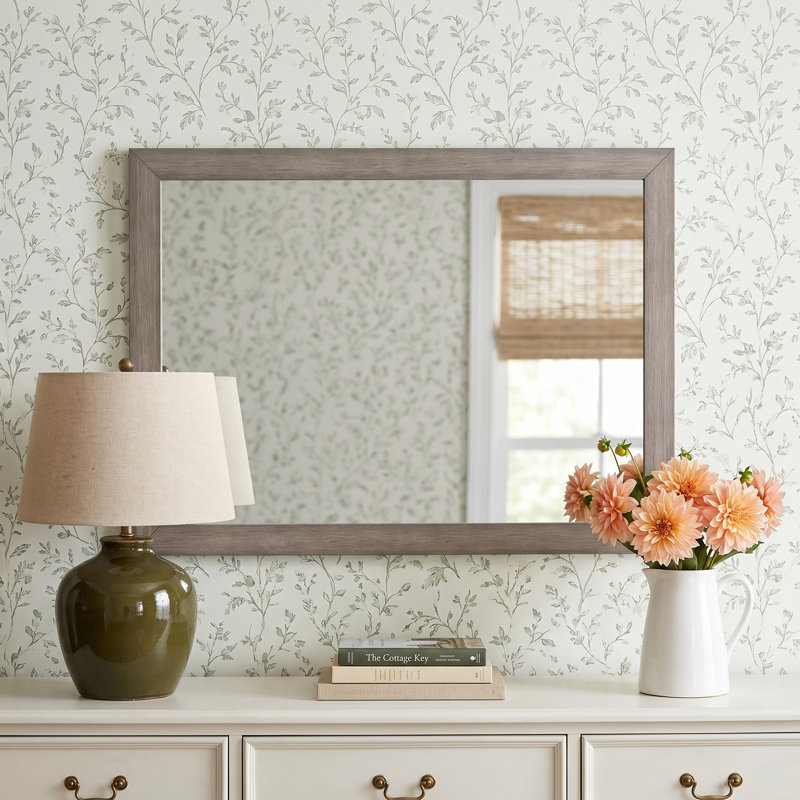 Wood Rectangle Wall Mirror