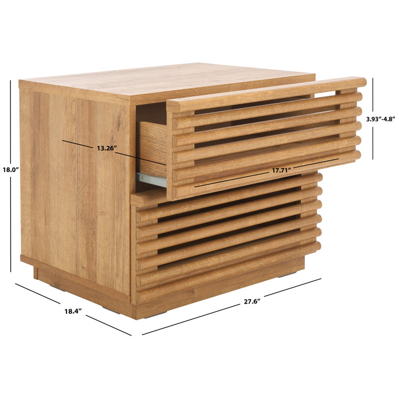 Coriddi 21'' W Nightstand, Rustic Oak