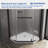 36 in. D x 36 in. W Neo-Angle Shower Base, Single Threshold Acrylic Corner Shower Base, Non-Slip Textured Surface Bathroom Shower Floor Pan in White