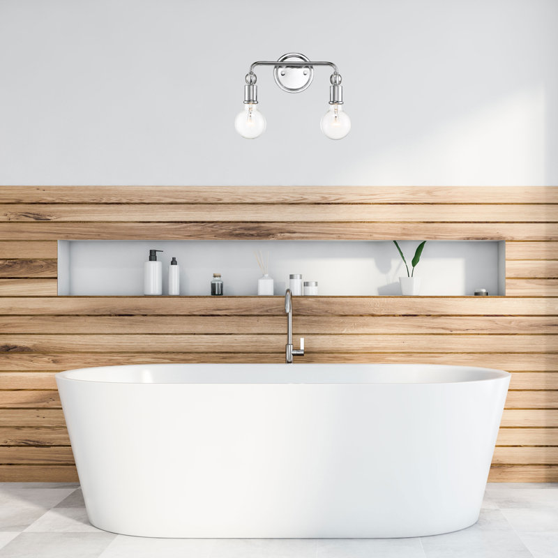 Éclairage pour salle de bain 2 lumières en nickel poli Irim