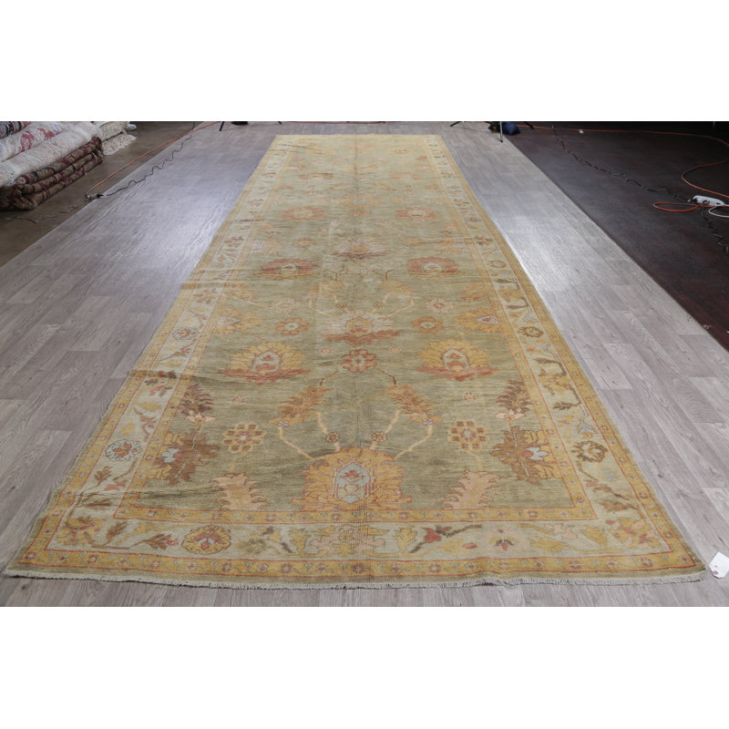Tapis zone en laine de couloir 6 pi 8 po x 21 pi 7 po one-of-kind à la main noué la new age VanVleet
