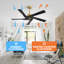 Ventilateur de plafond à pales en ABS de 54 po de largeur avec moteur à courant continu-620337728-620337791-620337787