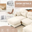 Canapé modulaire en L beige avec 3 sièges, coussin et conception ergonomique confortable pour les espaces de lecture.-1961912666-1961912640