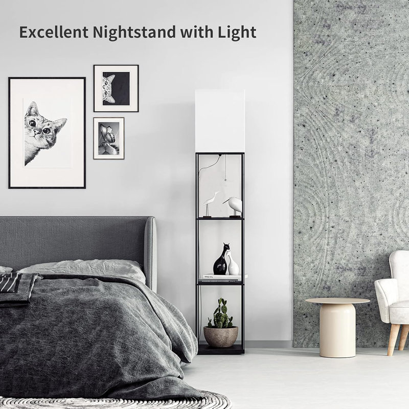 Floor Lamp With Bracket, Bronzed