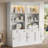 83.4"Tall Bookshelf Suite with LED Lighting