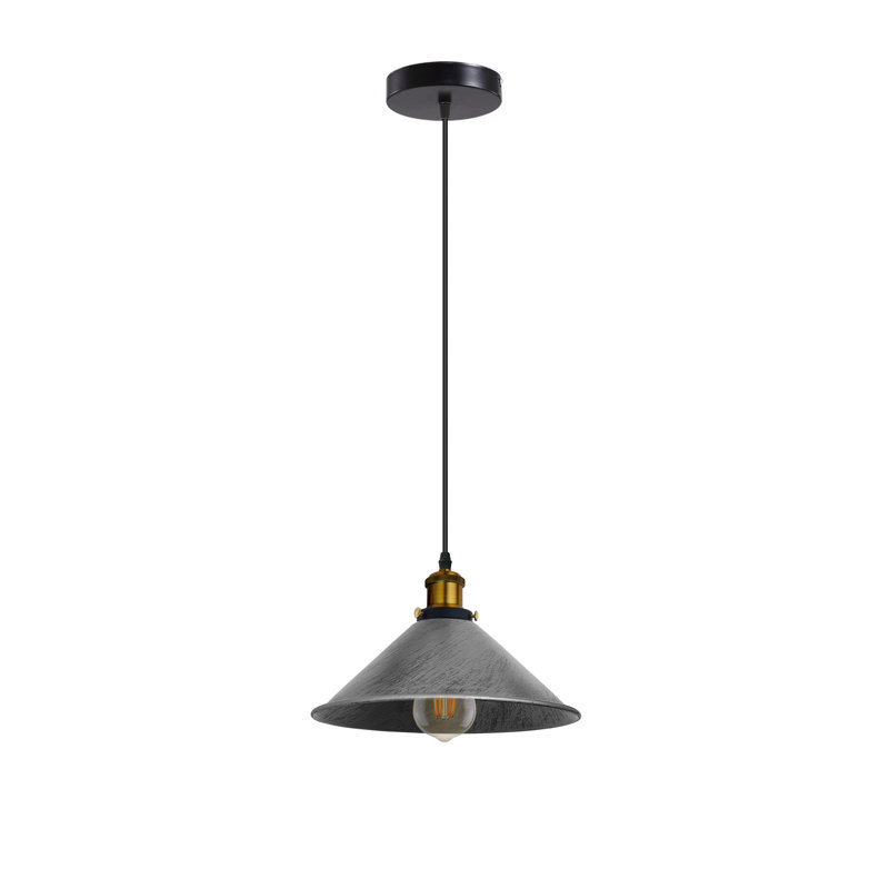 Modern Industrial Cone Pendant Light | Adjustable 1-Light Ceiling Fixture for Kitchen Islands, Dining Areas & Hallways, Yes