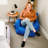 Big Joe Dorm Bean Bag Chair with Drink Holder and Pocket, Durable Polyester -1287637412