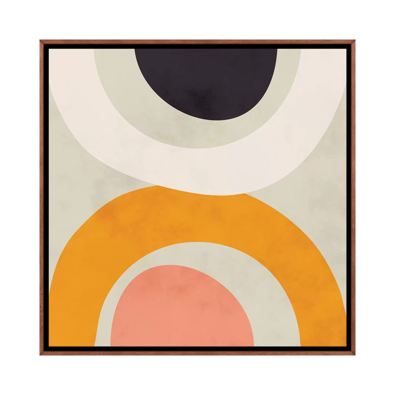 «Geometric Art I» par Ana Rut Bré - impression d'art graphique, Aucun mat, Toile classique avec cadre brun