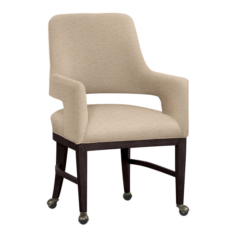 Chaise avec accoudoirs Josie, Sac en papier Perigold Tres Chic, Espresso